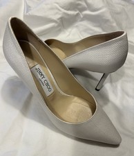 Jimmy Choo Textured Ivory Pumps Size 38 US 8