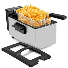 Pukomc Deep Fryer 3L Capacity,1500W Oil Fryer with Adjustable Temperature |