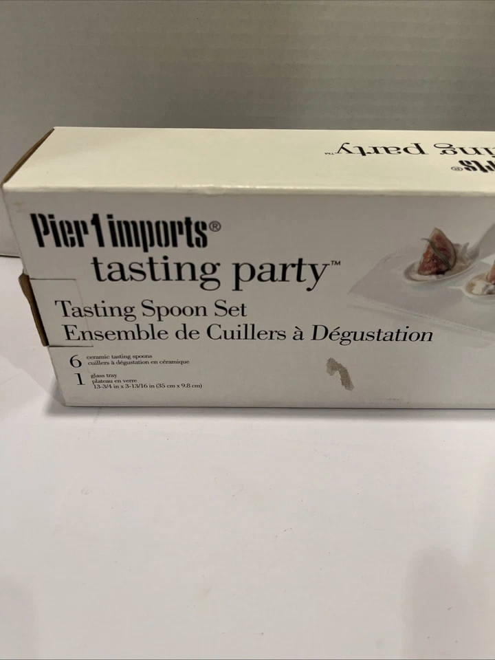 Pier 1 imports Tasting Party Porcelain Tasting Bowl Set W/Spoons NIB 13 Piece - Image 3 of 4