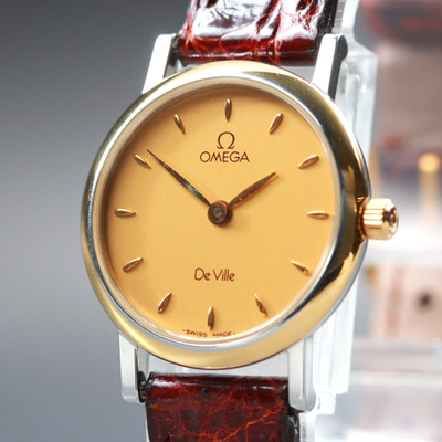 [Fast NEUWERTIG] Vintage 1995 Omega De Ville Cal.1471 Quartz Bicolor Damenuhr