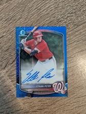 2025 Bowman Draft Ethan Petry Mega Box /150 Blue Mojo Refractor Auto Nationals 