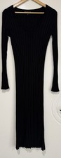 Decjuba Black Stretch Knit Maxi Dress Size S  AU  10 US 6 Corporate GothCore