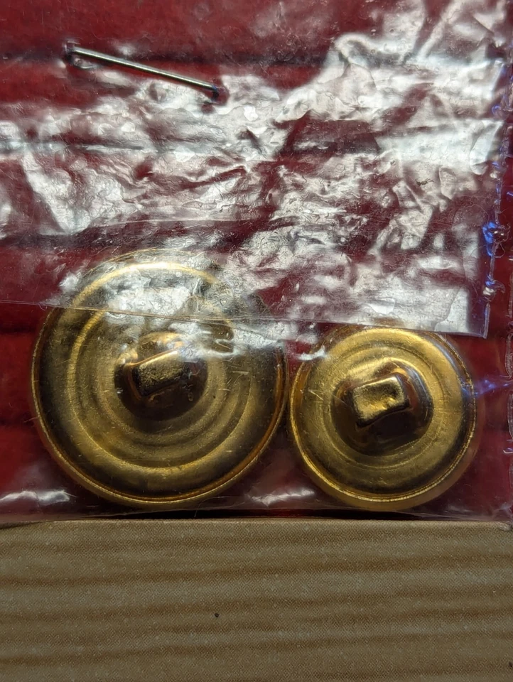 1980s Era BROOKS BROTHERS VTG Gold Blazer Replacement Buttons Set (2) Buckingham - Image 3 of 4