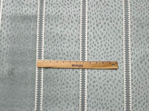 BRUNSCHWIG & FILS SALVATOR VELVET MIST BLUE EXCLUSIVE FABRIC REM 20" LONG X 51"W - Picture 3 of 6