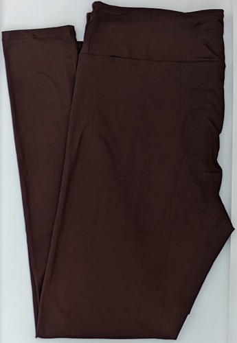 Tween LuLaRoe Leggings Solid Dark Brown Fits Kids 12 or 00 NWT Free shipping - Picture 5 of 6