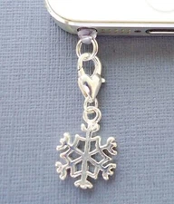 Snowflake Cell Phone Charm Anti Dust Proof Plug Cap Ear jack C103