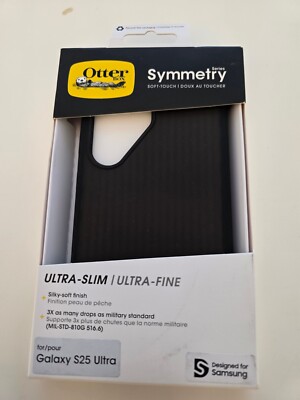 OtterBox Symmetry Series Soft Touch Hülle für Samsung Galaxy S25 Ultra   Schwarz