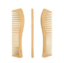 Customize Logo-Bamboo Wood Comb two kind tooth Beard Care Comb women hair brush
