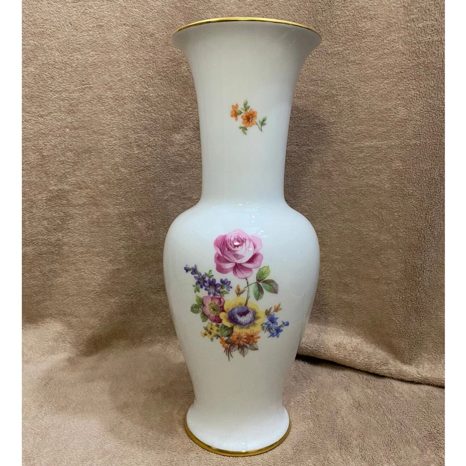 Винтажная белая ваза JLMenau Graf Von Henneberg Porzellan с золотым ободком БЕСПЛАТНАЯ ДОСТАВКА - Изображение 2 из 4