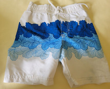 Old Navy Swim Shorts Boys 2T White Blue Bathing Suit