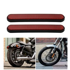 Protector de horquilla inferior delantero trasero rojo cubierta pestillo reflector apto para Harley XL Softail