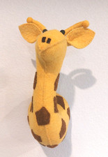 Felt Giraffe 3D Head Wall Mount Decor Plush Animal Hanging Kids Baby Room