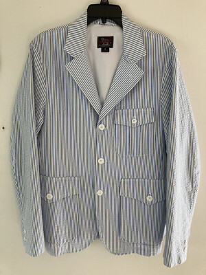 Woolrich Woolen Mills Jacket サイズM Woolrich Woolen Mills Jacket Blazer Small Mens blue stripes. | eBay