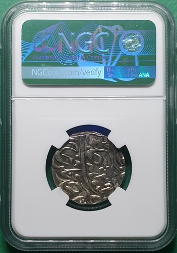AH1216/39 INDIA RUPIA FARRUKHABAD PLATA NGC AU DETALLES LIMPIADOS - Imagen 2 de 2