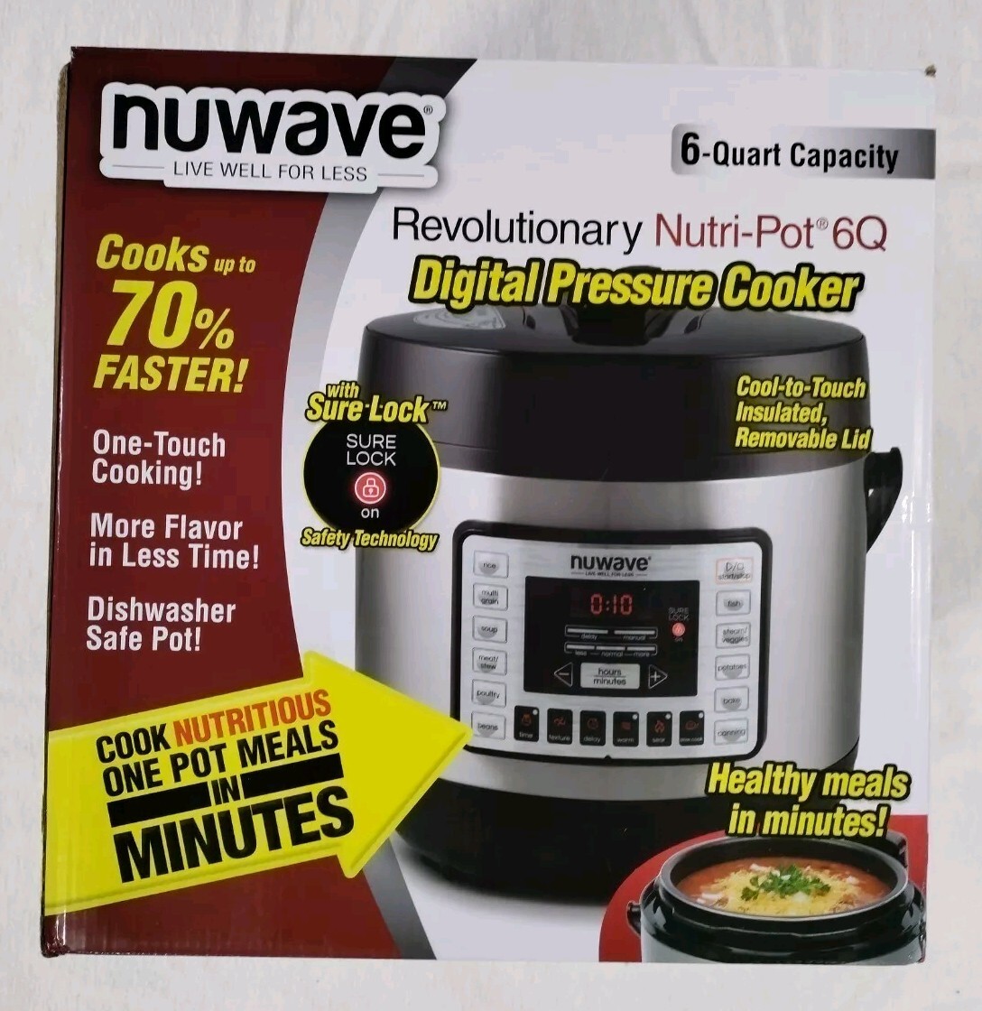 NEW Open Box NuWave 33101 DIGITAL 6-Quart Electric Pressure Cooker READ