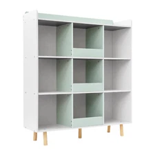 Toy Storage Organizer Wooden Cube Bookcase Cube Storage Organizer with Legs