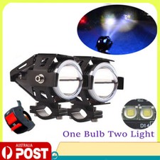 Pair U7 Motorcycle Headlight LED Motorbike Driving Spotlights Fog Lamp Dual Beam