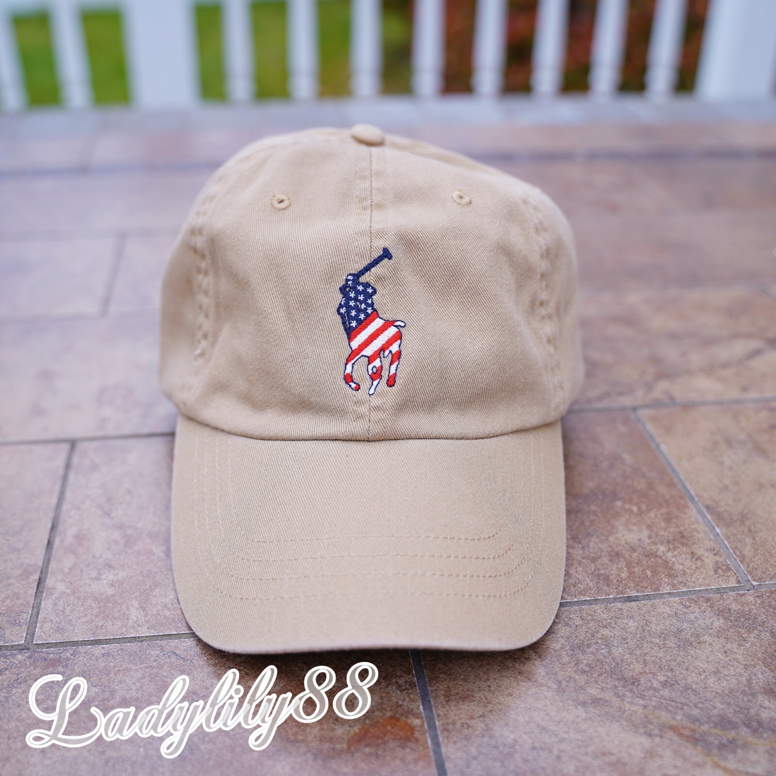 Cappello berretto baseball Polo Ralph Lauren nuovo con etichette pony orso cinturino regolabile autentico