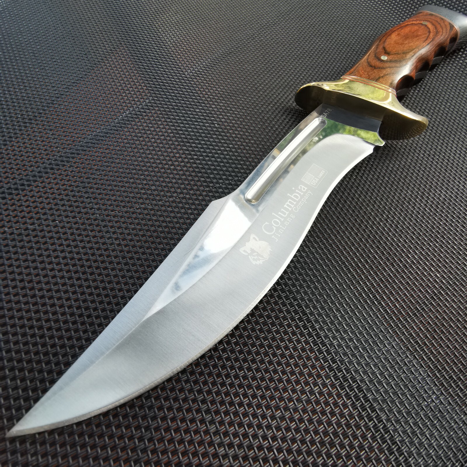 COLUMBIA Fixed Blade Knife Large Bowie Camping Hunting Survival Pocket