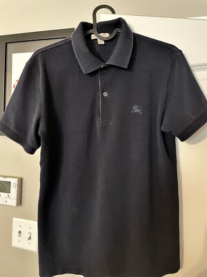 Burberry Men's Navy Polo Size Small