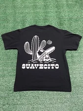 Suavecito Pomade Black T-Shirt Men's Medium Graphic Skull Logo Short Sleeve