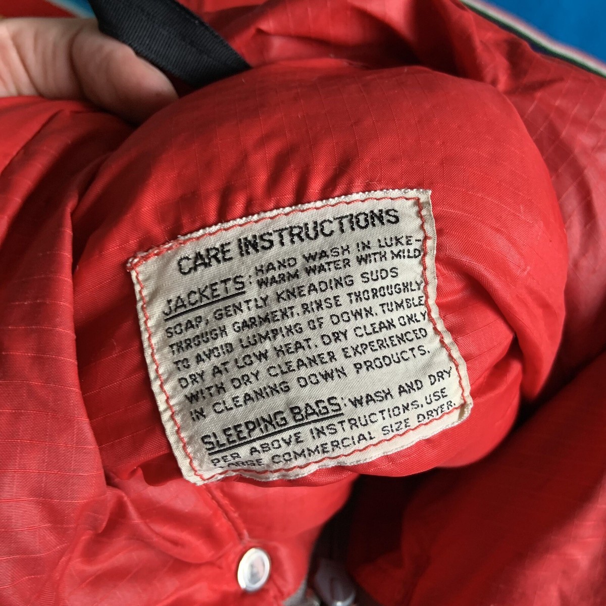 Vintage 80's North Face Brown Label Goose Down Red Puffer Jacket