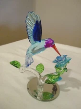 Nature's Delicate Dance Hummingbird Figurine Bradford Exch Garden Treasures 2016