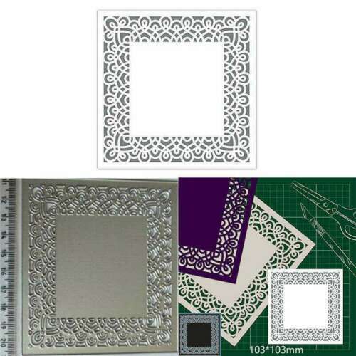 DIY Metal Cutting Dies Stencil Background Scrapbook Frame Paper Card Decor - Bild 1 von 5