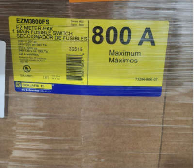 METERING SQD EZM3800FS MAIN SWITCH 800A 3 PHASE