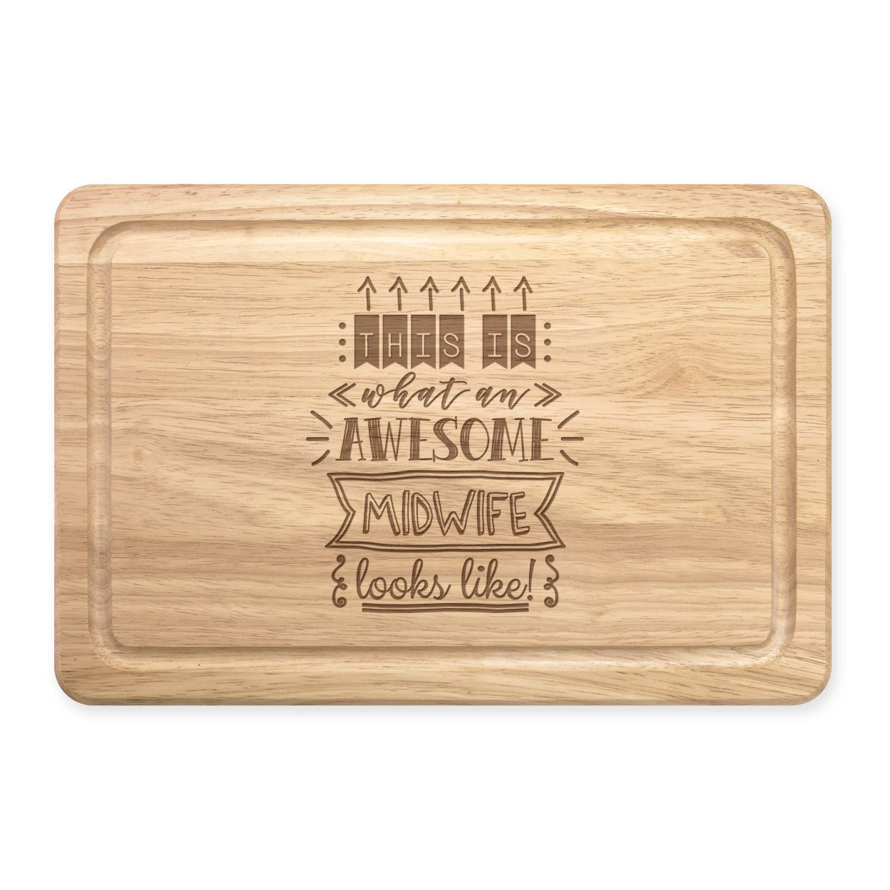 This Is What An Awesome Midwife Looks Like Rectangular Wooden Chopping Board