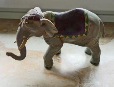 *Elefant Designer Fontanini Italien 1992 Massiv Glücksbringer Tier