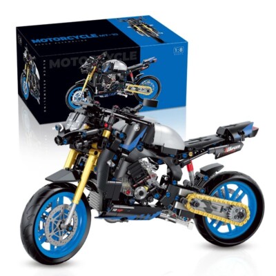 1:8 Motorbike Building Blocks Model MOC Set