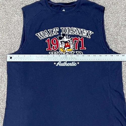 T-Shirt Senza Maniche Disney Parks Blu Medio Autentica Originale Ricamata Adulto - Foto 17 di 24