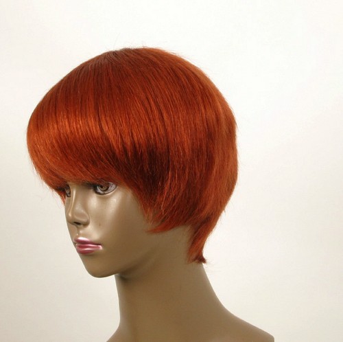 perruque afro femme 100% cheveux naturel courte cuivré intense ref WHIT 06/130 - Picture 2 of 9