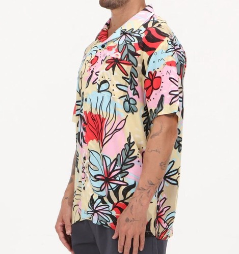 VOLCOM PURESTONE Men's S/S Woven Shirt - FOG - Large - NWT - Picture 4 of 4