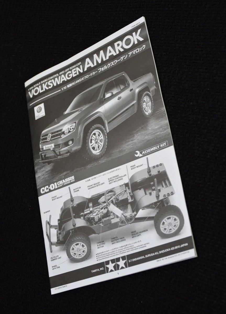 Tamiya MANUAL - Volkswagen AMAROK 58616 CC-01- NEW