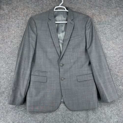 Express Blazer Mens Size 44 Regular Gray Two Button Jacket Suit Separate - Afbeelding 1 van 12