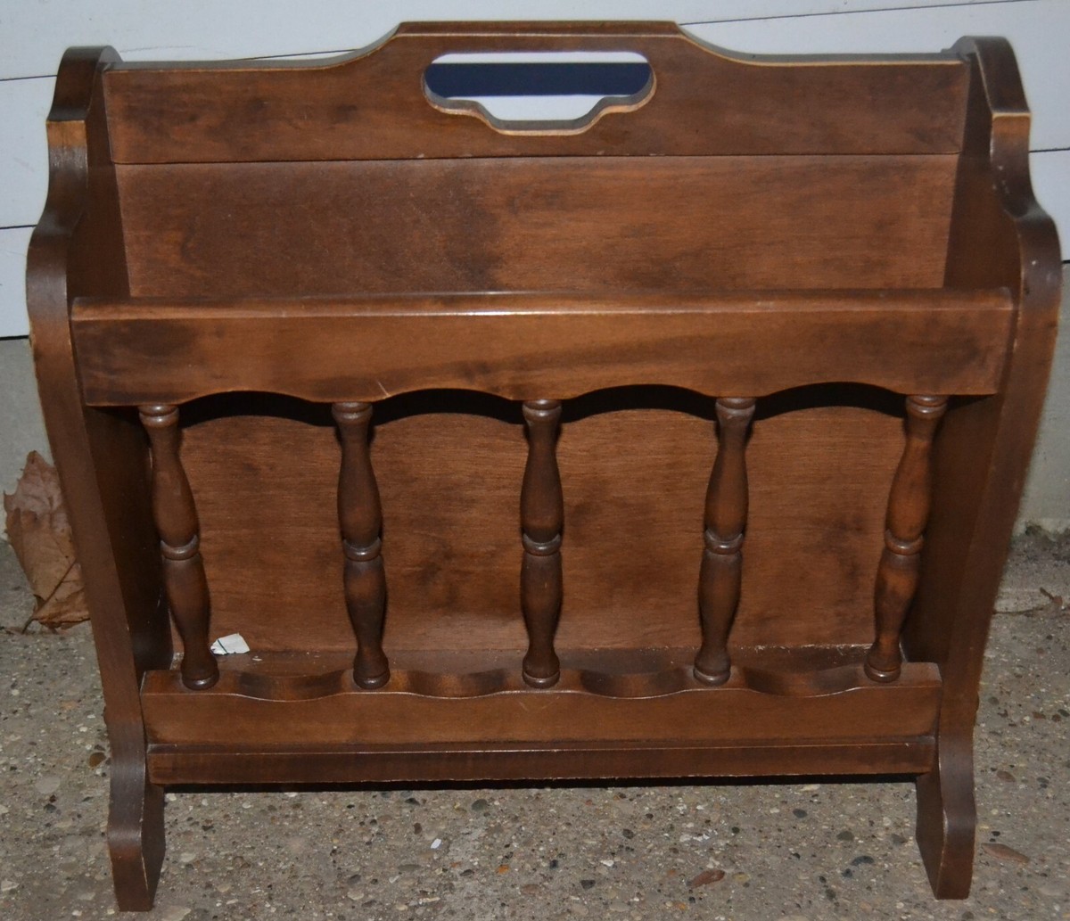 Vintage Mid Century Wood Magazine Rack | eBay
