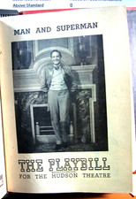 Playbills Hudson Theatre Man and Superman 26 avril 1948 34 pages L689