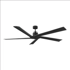 Monte Carlo Aspen 70" Outdoor Damp Midnight Black Ceiling Fan NO Remote