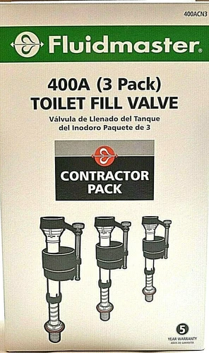 New Fluid Master 400ACN3 Toilet Fill Valve Kit Contractor Pack (3) 