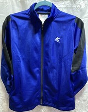 AND1 Blue  Black Basketball Jacket Full Zip, Emb Logo, Kids Size Medium, EUC
