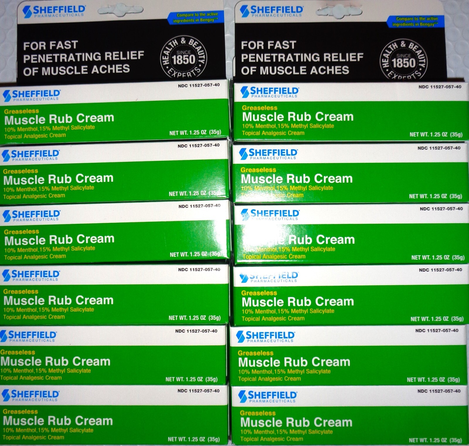 Dr. Sheffield MUSCLE RUB Topical Pain Relief Cream Lot of 1 to 12 (1.25