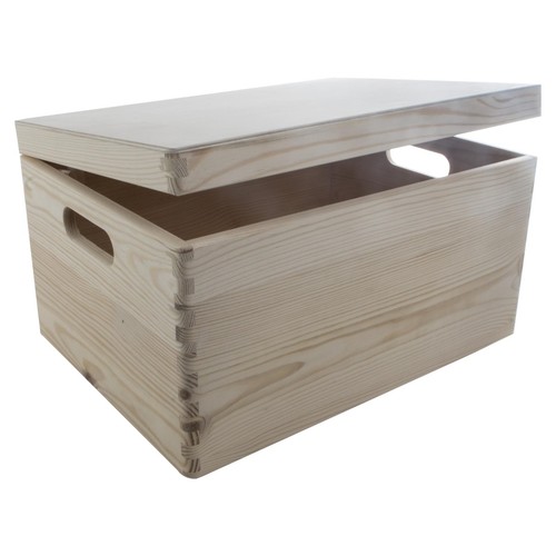 3 Tier Large Wooden Stackable Storage Boxes| 40 x 30 x 75 cm |Decorative Pine - Picture 9 of 11