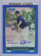 2012 Bowman Chrome Drew Hutchison Auto Blue Refractor BCP103 Rookie Card RC /150