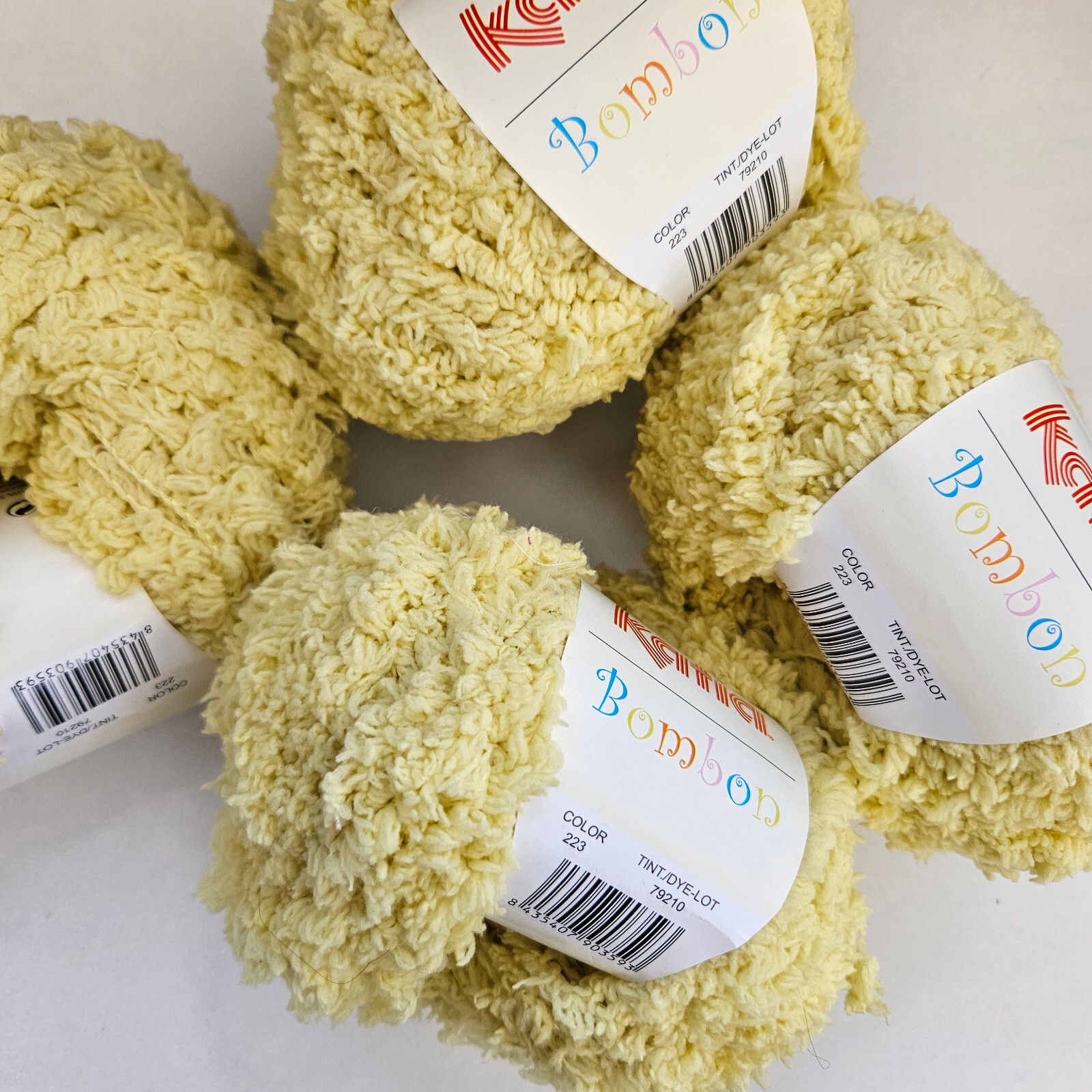 Katia Bombon 4 x 50g balls shade 223,  a soft fluffy textured chunky yarn