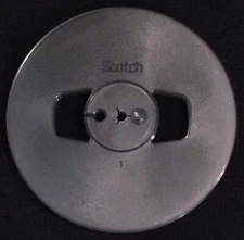 Empty 7" Plastic Reel - Dark Translucent - Take-Up Reel (Spool) - 1/4 inch tape