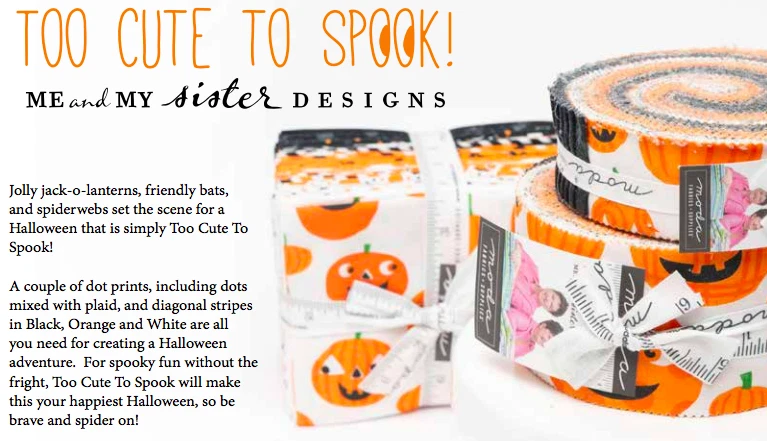 Moda TOO CUTE TO SPOOK Me & My Sister CHARM PACK 42- 5" Quilt Fabric 5" squares  - Image 3 of 4