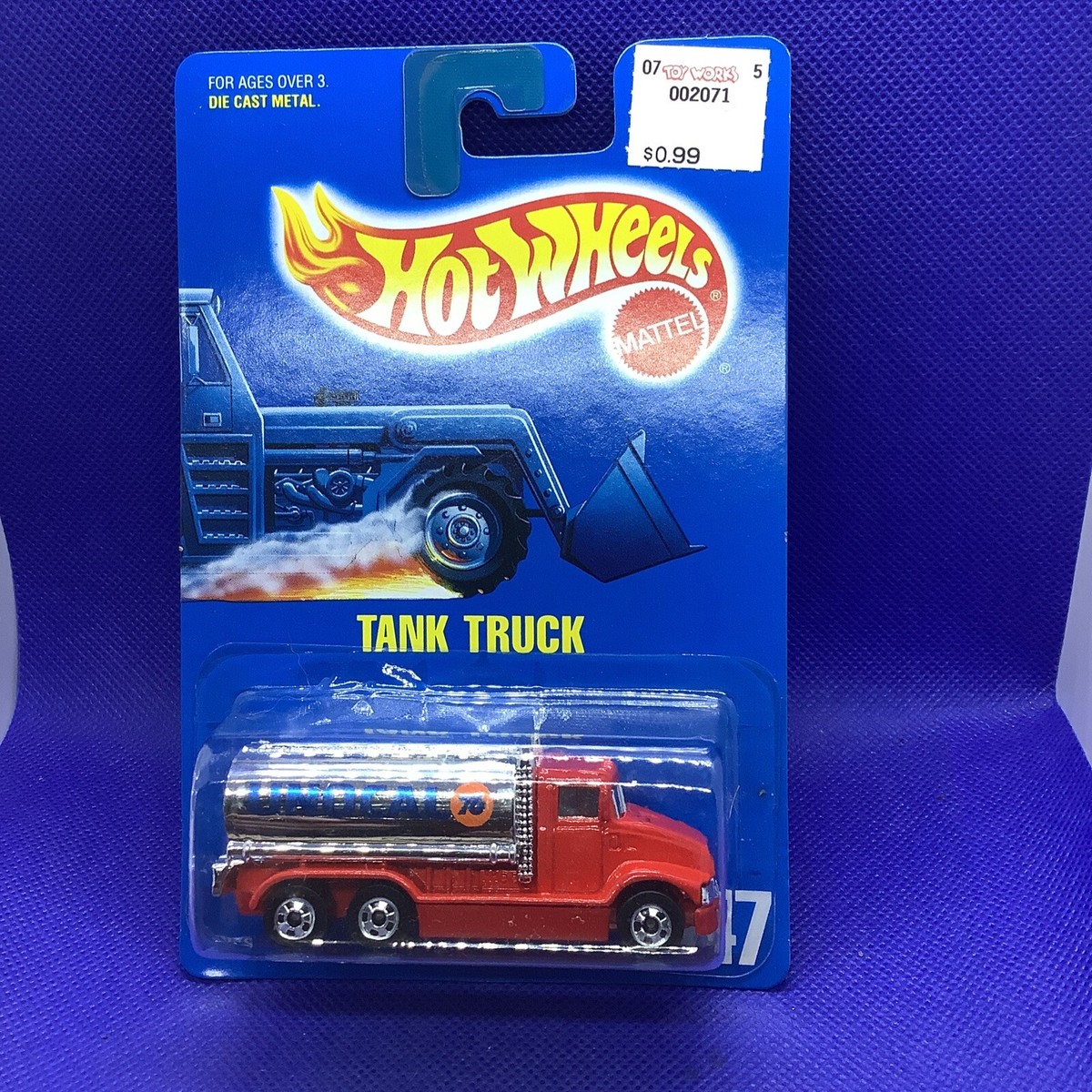 Hot Wheels 1991-Tank Truck -#2076- BW- No 147-Blue Card | eBay