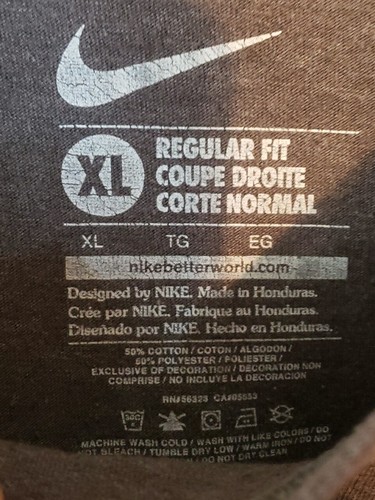 Nike Air "Mamba Powerflight” T-Shirt Charcoal Men's XL LIGHTNING FADED Vtg-LIKE - Picture 9 of 10